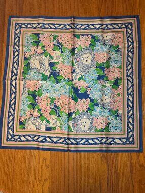 *Brand New Lilly Pulitzer Lydia The Lion Silk Scarf and Matching Scarf Ring